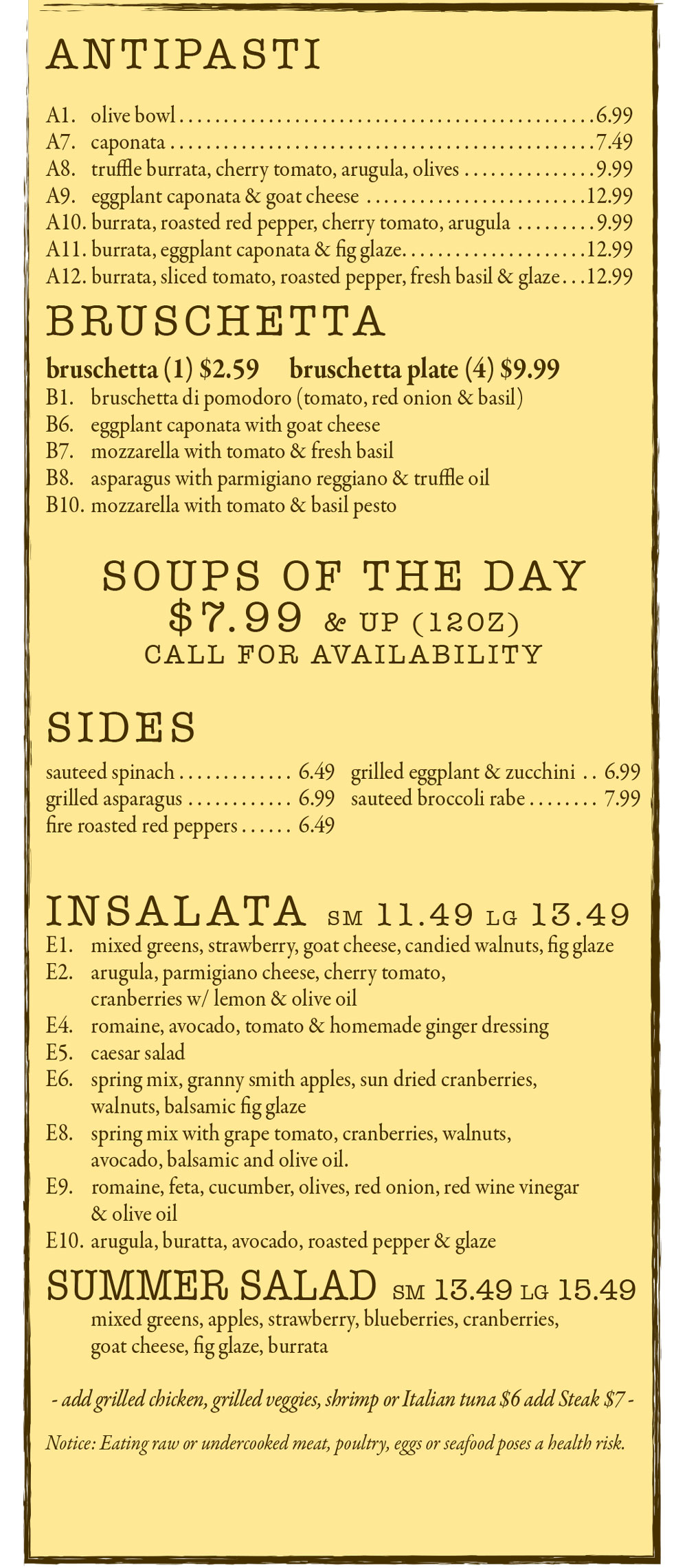 Mill Basin Location Menu photos